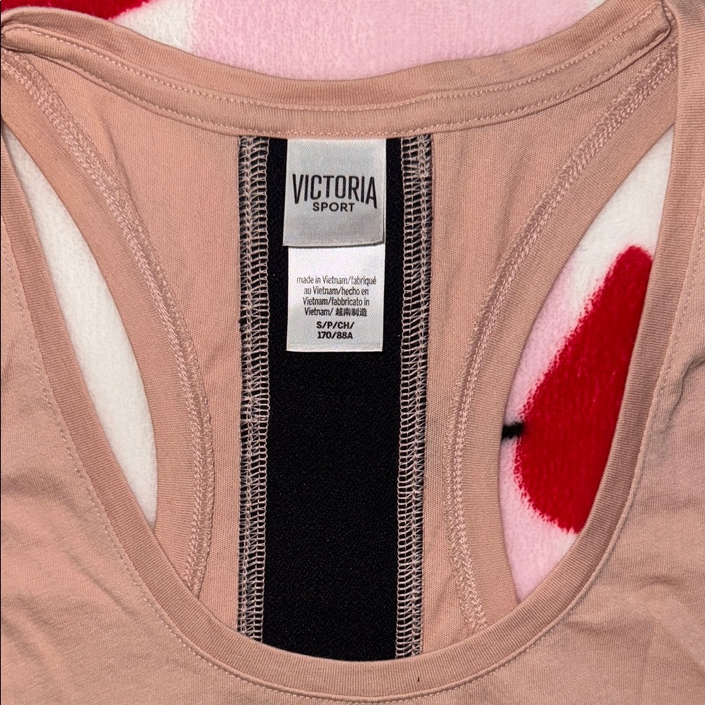 Victoria’s Secret Sport Soft Pink Tie Front Sleeveless Tank Top - Picture 6 of 8